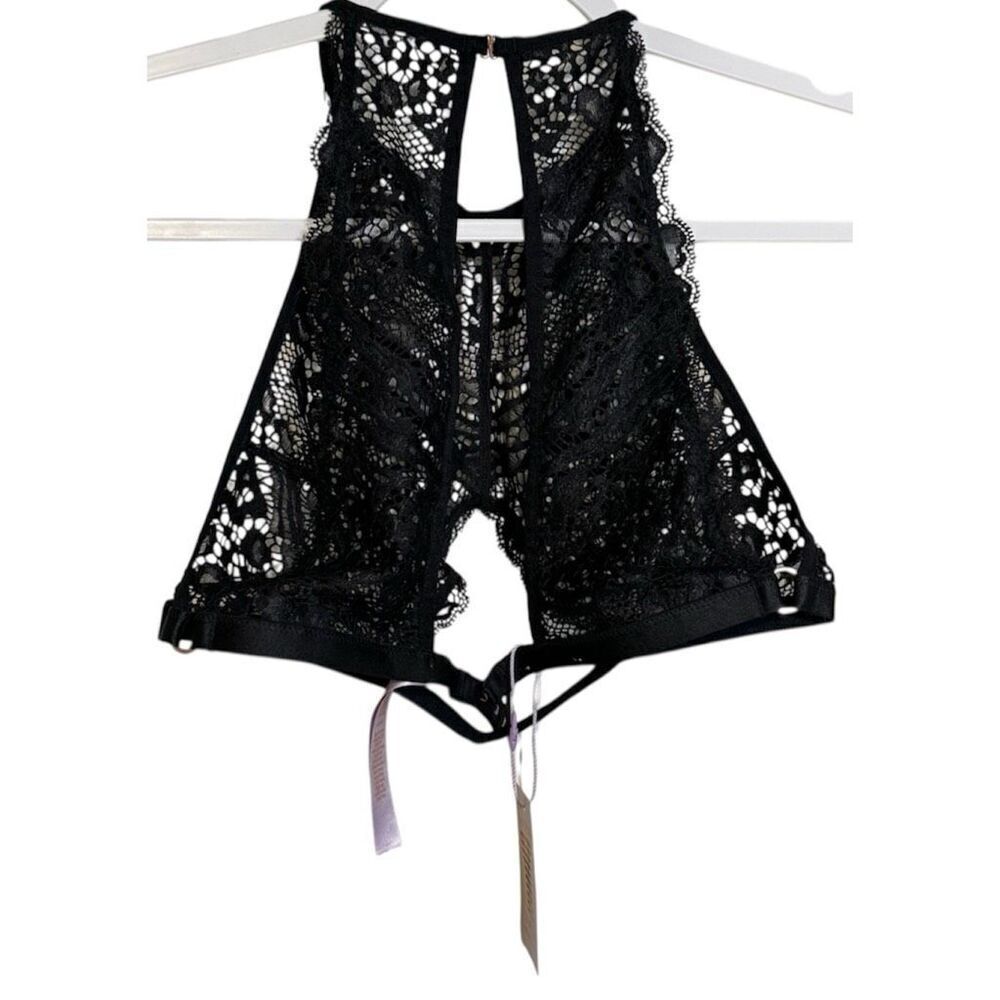 Savage X Fenty Black Lace Victorian Bra M